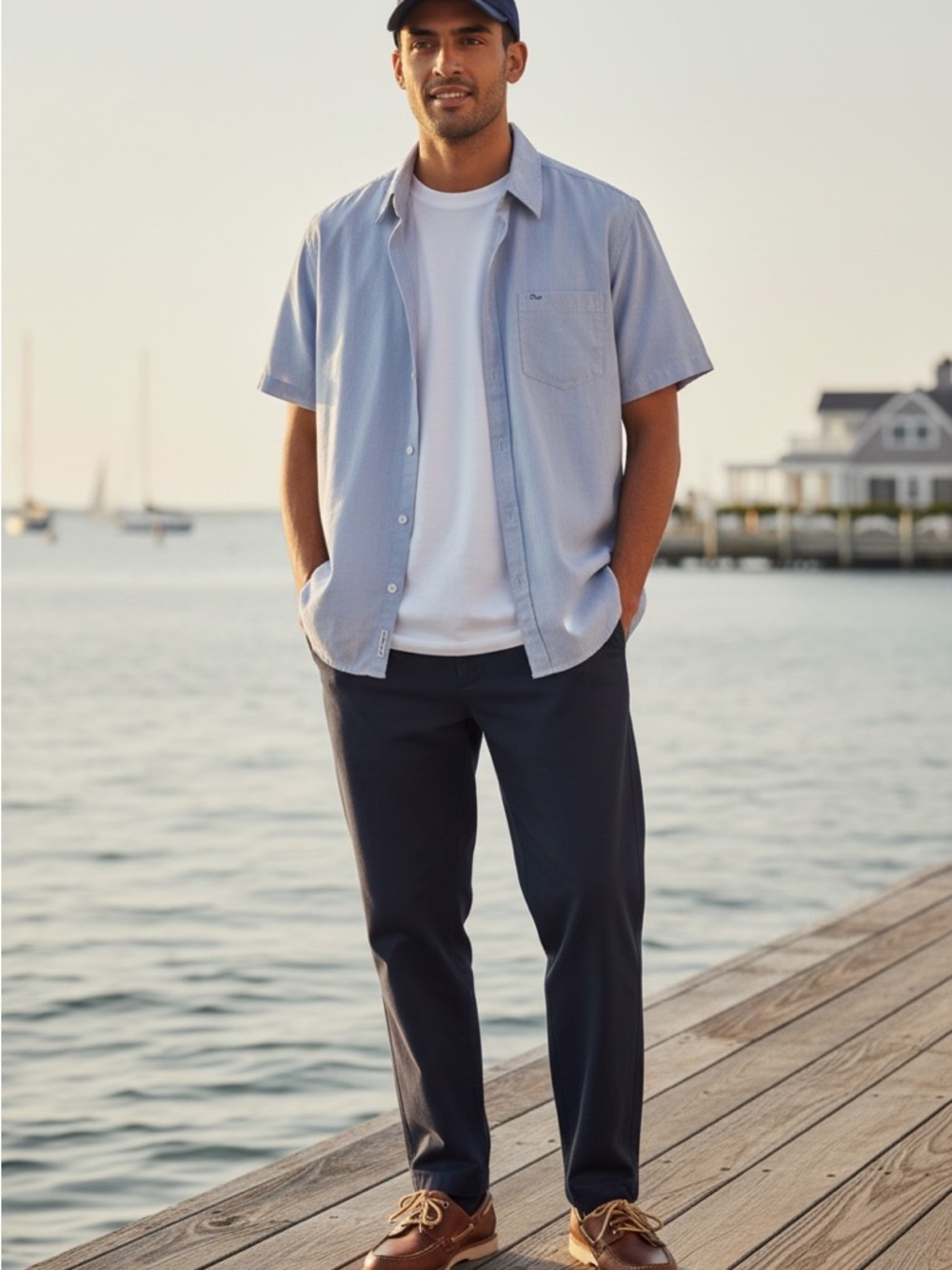 Honolua Light Blue Short Sleeve Soft Button-Up Resort Shirt
